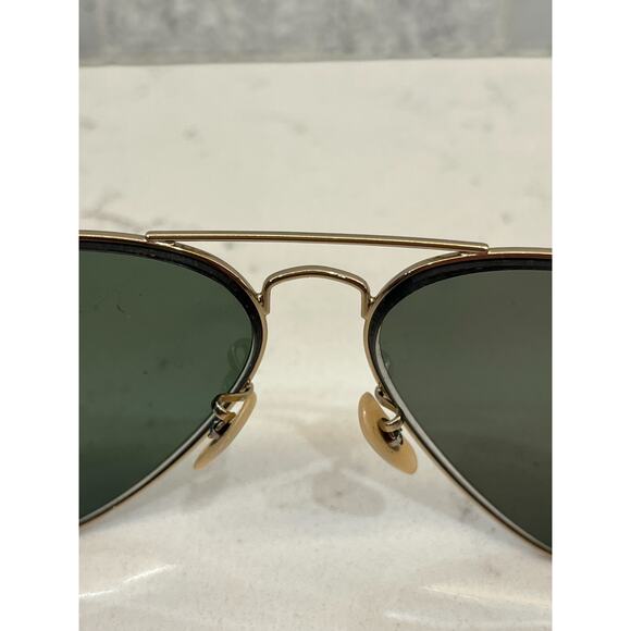 Ray-Ban Unisex Gold Green Aviator Sunglasses RB3025 Metal 62/14 "FRAMES ONLY" - Picture 5 of 9